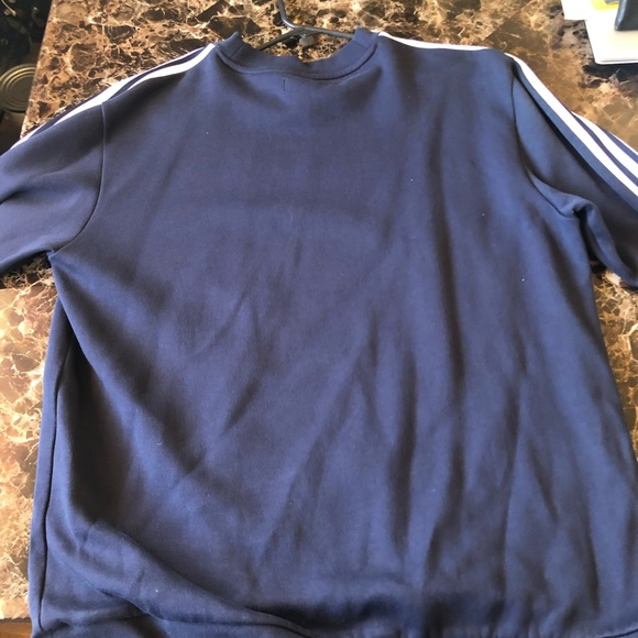 Boxy Tri-Stripe ADIDAS Navy Blue Sweater - Picture 3 of 3